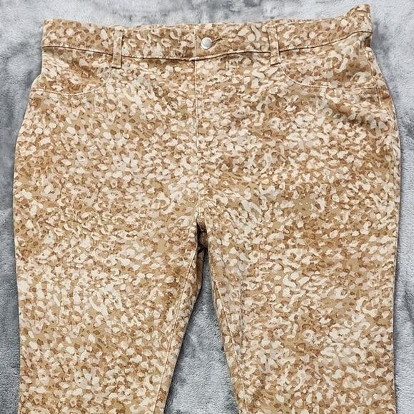 Time And Tru Jeans Womens XXL (20) Tan Animal Print High Rise Jegging Skinny - Picture 2 of 12